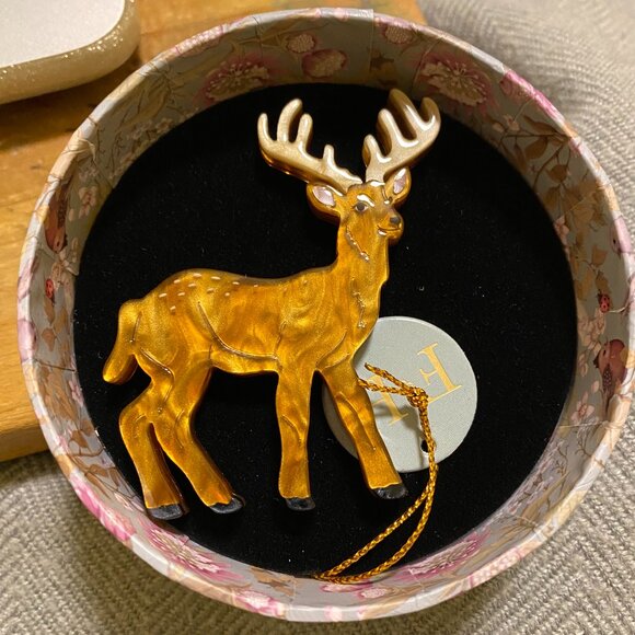Erstwilder Jewelry - Erstwilder x Fleur Harris Enchanted Deer Resin Brooch NWT